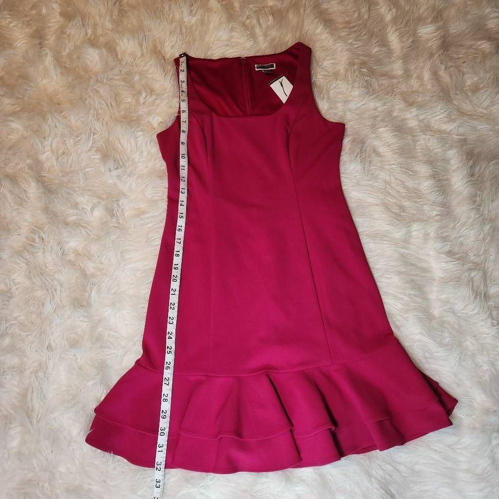Chelsea28 Fuschia Pink Ruffle Hem Mini Dress - Picture 7 of 9